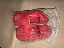 Victoria's Secret RED Fuzzy Slippers Size Small/Brand NEW with Tags