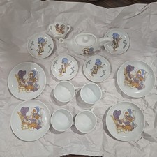 VINTAGE 1988 HOLLY HOBBIE CHINA TEA SET 14 PIECE T.C.F.C Tcfc Miniature EUC