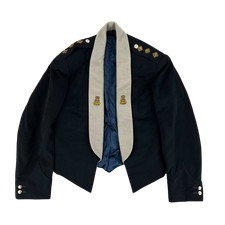 British Army Jacket Mess Dress Black 80s Army Catering Corps Captain Small