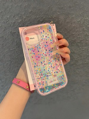 Bunte Konfetti Clear iPhone Hülle Transparent Niedlich Stoßfest TPU Cover