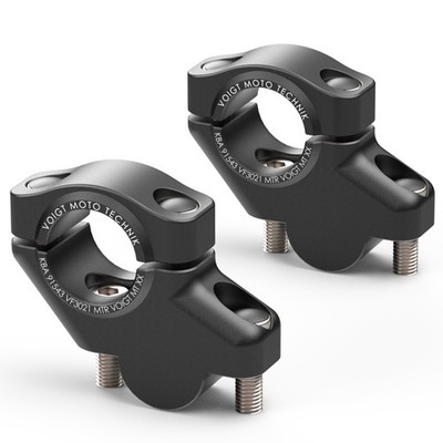 VOIGT MT Lenkererhöhung 30mm mit Versatz 21mm für 28mm Lenker schwarz eloxiert