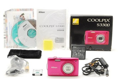  [NEAR MINT+ in Box] Nikon COOLPIX S3300 Pink 16.0MP Digital Camera From JAPAN