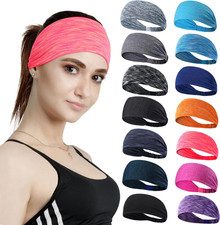 14 Pcs Non-Slip Workout Headbands Elastic Yoga Hairbands for Fitness Running
