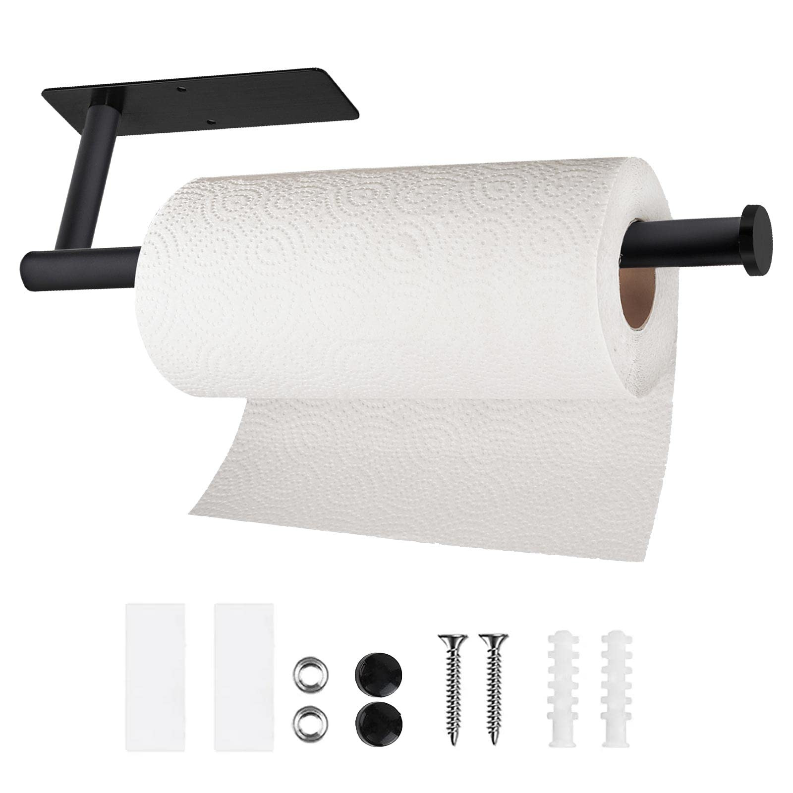 Under Cabinet Paper Towel Holders for Kitchen with Roll Back Function
