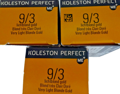 WELLA KOLESTON PERFECT RICH NATURALS ME+  9/3 LICHTBLOND GOLD 3 X 60 ml = 180 ml