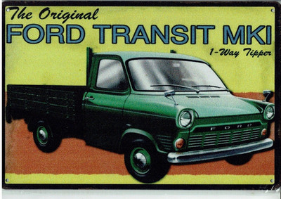 Ford Transit MKI  Schild Deko Garage Blechschild Werkstatt Retro 05