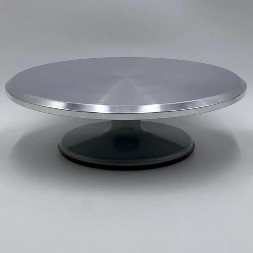 12" Aluminum Rotating Professional Cake Decorating Stand Rubber Bottom