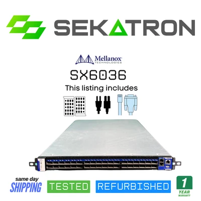 ♻️ Mellanox SX6036 36 Port 40GB Homelab Switch Dual PSU w/ MLNX