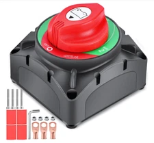 Nilight Battery Switch 1-2-Both-Off, 12V-48V, 600A for Truck, RV, Boat, Marine