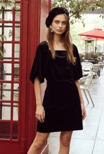 Lucy Paris Eyelet Puff Sleeve Square Neck Cottage Core Mini Dress Extra Sm Euc
