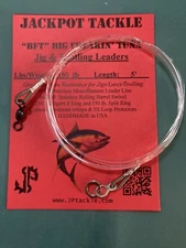 2 PACK 150# 5’ BFT BIG FREAKIN’ TUNA Fishing/Jigging Leaders for Heavy Knife Jig