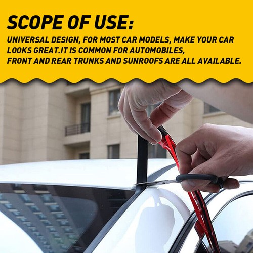 4M Car Windshield Roof Seal Noise Insulation Rubber Strip Sticker Accessories H - Picture 12 of 13
