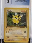 Pokemon Card Pikachu CGC 8 NM/Mint Card #60/64 1st Edition Jungle Pokémon psa