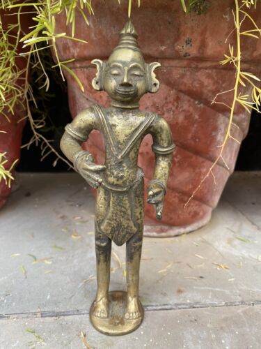 Rare statue ancienne en laiton ancien des années 1700 idoles de temple hindou du sud de l'Inde - Photo 1 sur 12