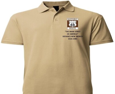 US ROUTE 66 *DEFIANCE-NEW MEXICO* EMBROIDERED POLO SHIRT/SWEAT/JACKET.