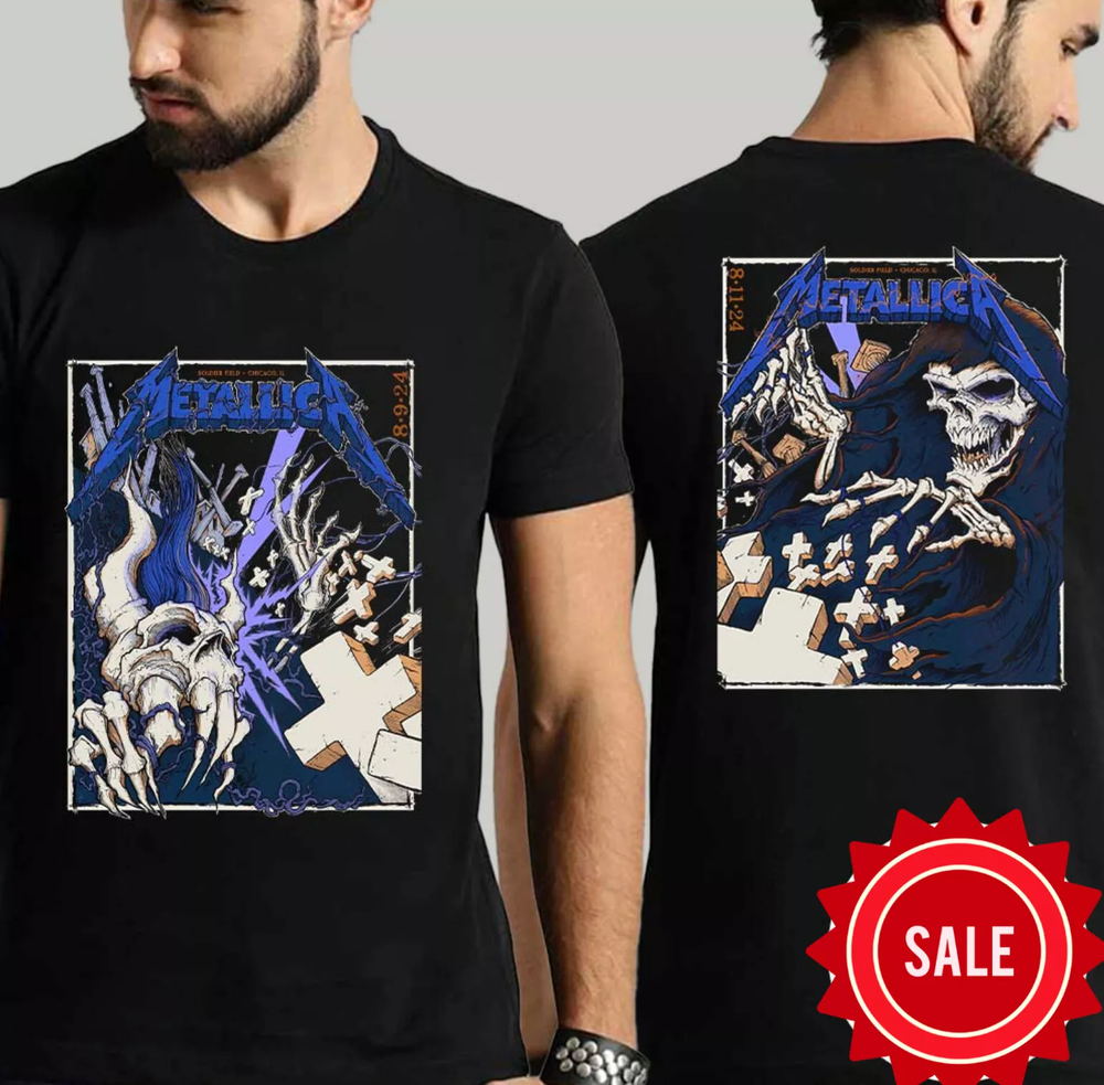 Metallica In Chicago Night 1 And 2 At Soldier Field On August 9&11 T-Shirt