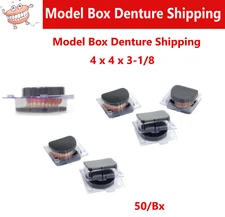 Dental Laboratory Model Box Denture Shipping Denture Case  4 x 4 x 3-1/8,  50/Bx