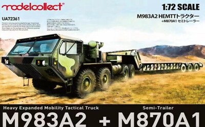 Modell Collect UA72361 1/72 USA M983A2 HEMTT Traktor & M870A1 Sattelanhänger