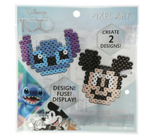 Disney 100 Mickey and Stitch Pixel Art Kit Fused Bead Kit New Sealed