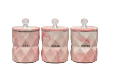 TEE KAFFEE ZUCKER KANISTER GLAS SET LUFTDICHT AUFBEWAHRUNG KÜCHE GESCHENK