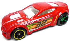 2018 HOT WHEELS TORQUE TWISTER #32 RED DIECAST 2 5/8" RACE CAR W WHITE & YELLOW