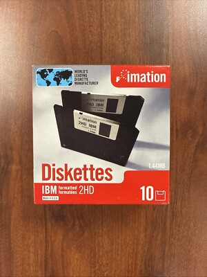 Imation - 2HD 3.5'' Floppy Diskettes (2.0 MB/Unformatted) 10 Pack - Sealed