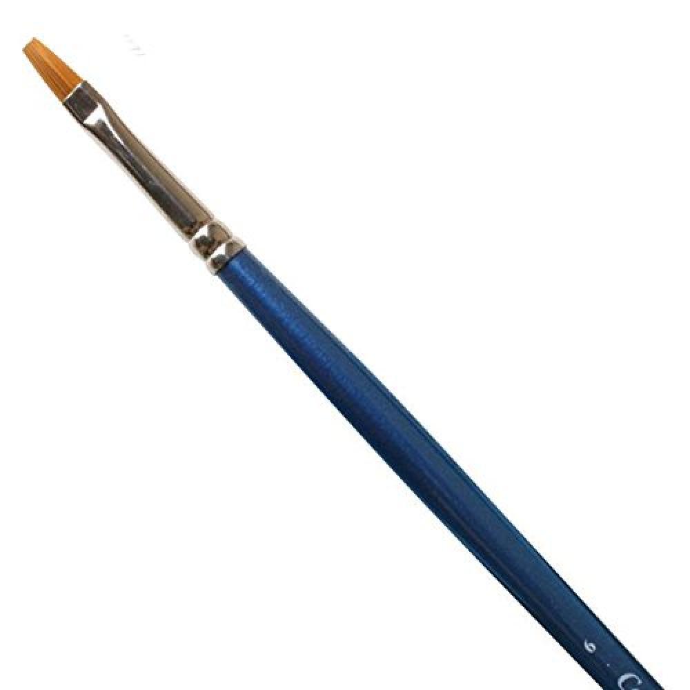 (TG. Nr. 10 - 9 mm, Flach - Pinsel, langer Stiel) Pennello Winsor & Newton, Legn