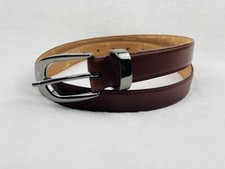 Amanda Smith Size L Light Brown Genuine Leather Vinyl Lining Belt Women