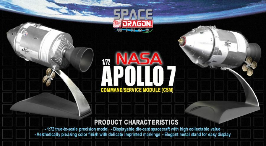 Dragon Space 50374 1/72 Apollo 7 Command Service Module CSM NASA