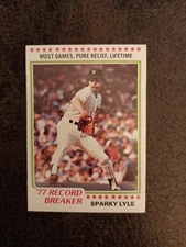 1978 Topps - Record Breaker #2 Sparky Lyle