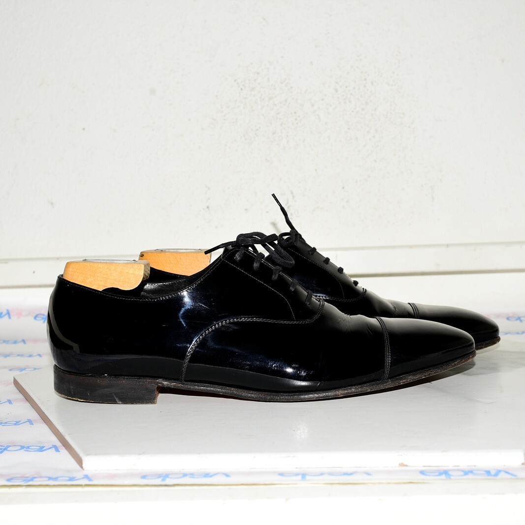 CROCKETT AND JONES Chatham Patent Leather Black Oxfor… Gem