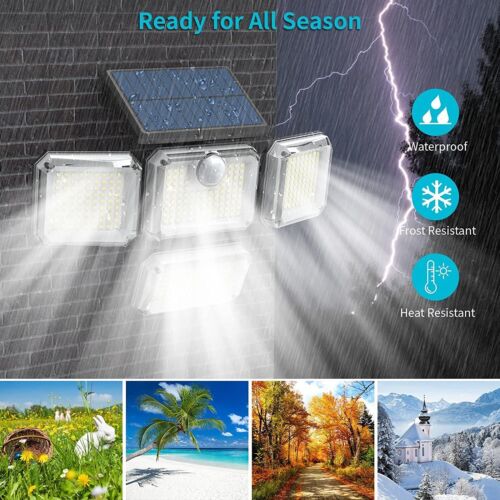50000LM LED Solar Flood Light Outdoor Garden Wall Security Motion Sensor Lamp - Picture 26 of 29