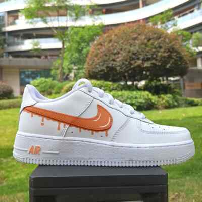 nike air force 1 womens orange swoosh