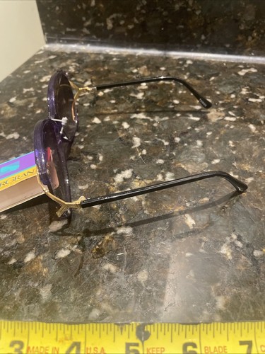 Vintage Sunglasses Foster Grant Women’s Purple Large Lenses A1 - Picture 2 of 6