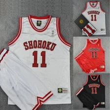 Slam Dunk: Rukawa Kaede No.11 Jersey Embroidery Basketball Sports Top Shorts Set