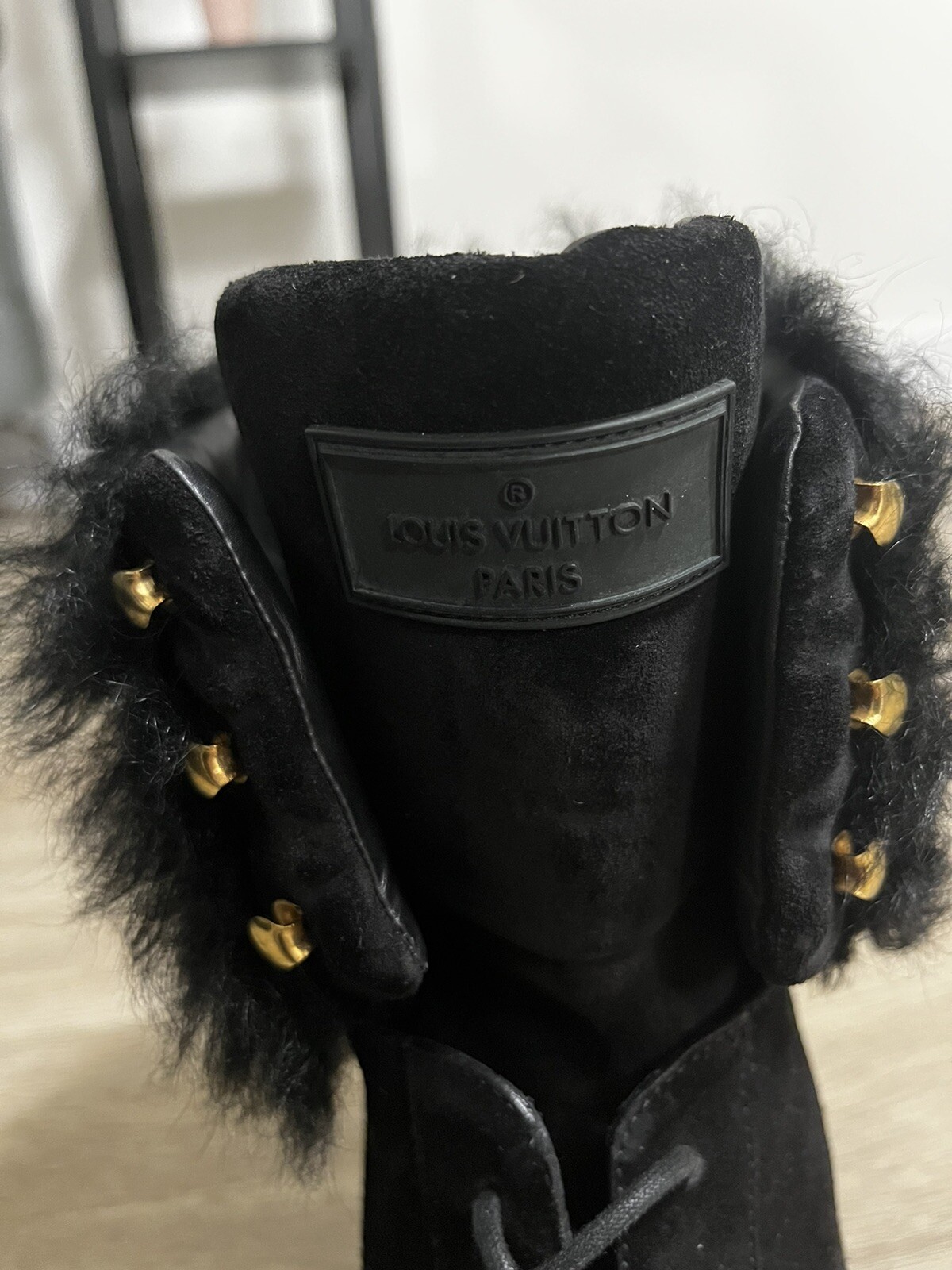 lv boots with fur