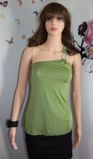 Chemise Femme En Coton Vert Anis - Marque Didi, Taille 2 (38/40), Occasion Très Bon état