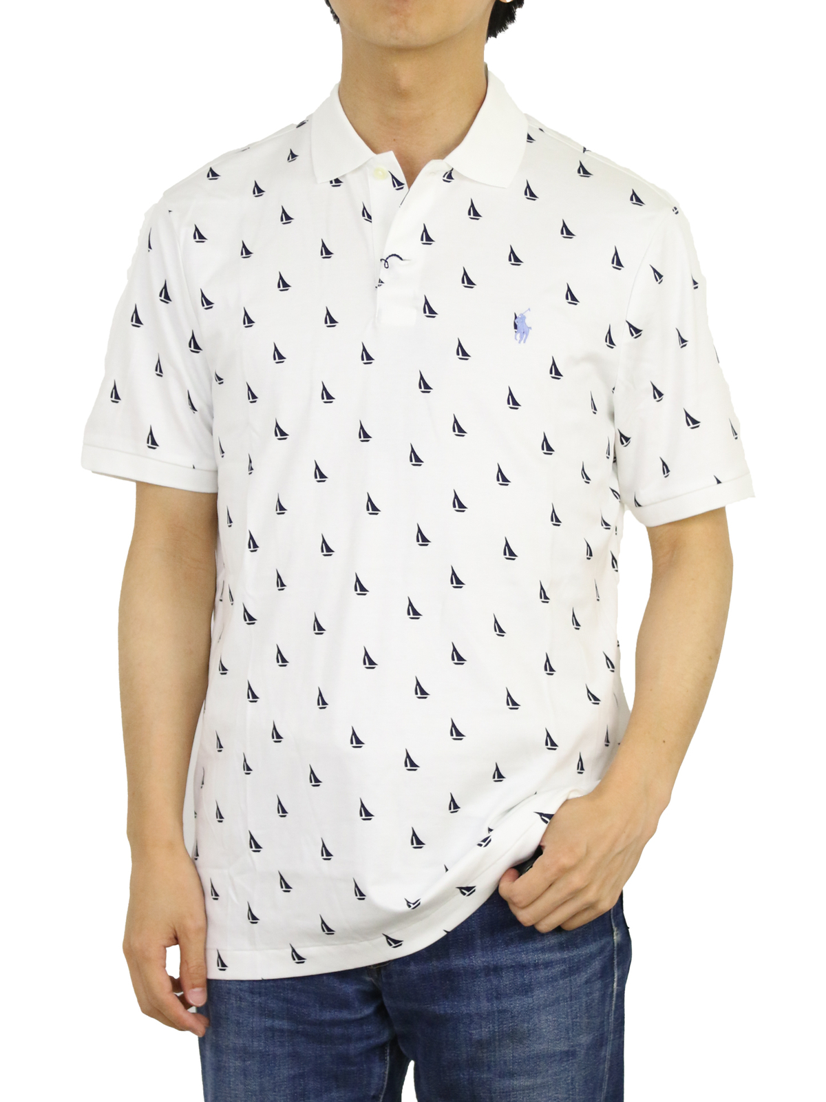 Футболка-поло Polo Ralph Lauren стандартного кроя, мягкая на ощупь, с коротким рукавом и несколькими парусниками