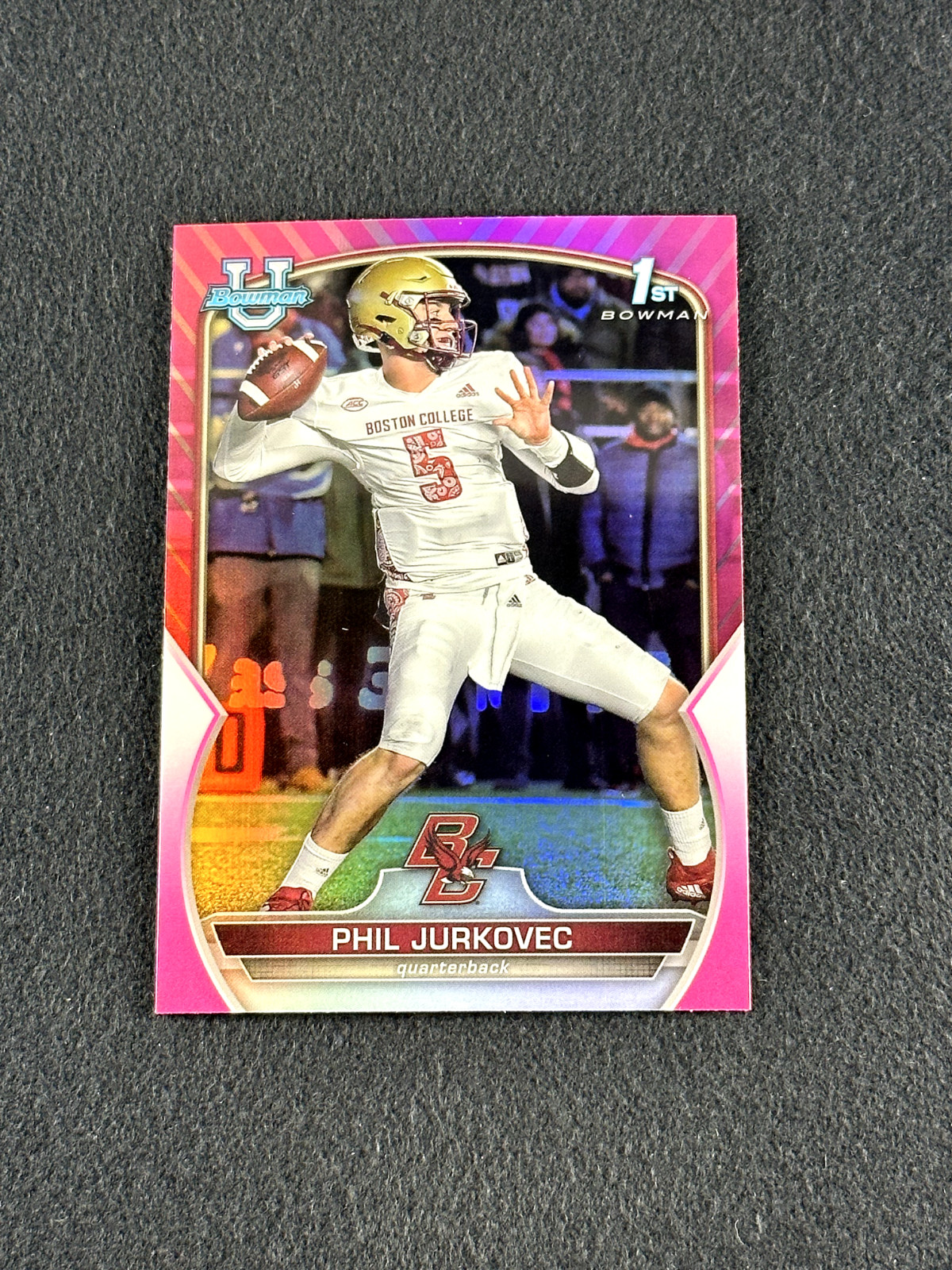 2022 Bowman U Chrome PHIL JURKOVEC 1st Bowman Pink Refractor #35 Boston College
