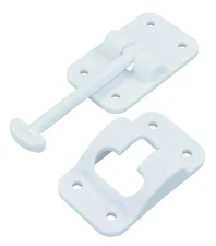 JR Products 10414 3.5" L T-Style Polar White Plastic Door Holder