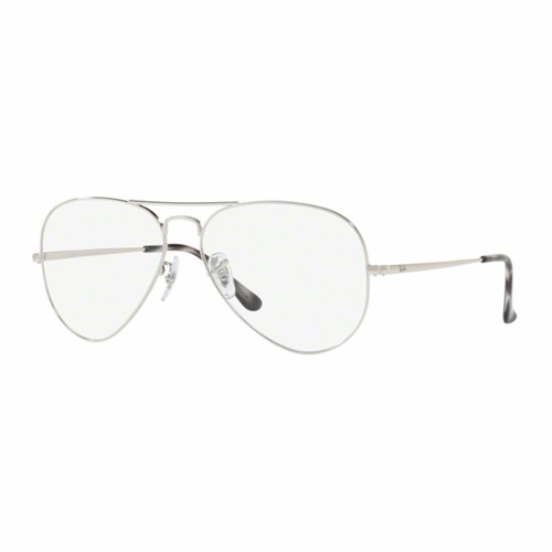 Montatura Occhiali da Vista Uomo Donna Ray Ban Aviator 6489 2501 Argento  Pilot A | eBay
