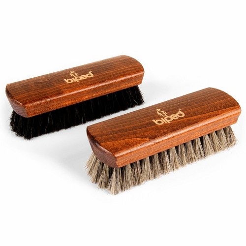 Schuhputz-Bürste 2er Set - Rosshaar Bürste Für Lederpflege