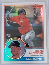 2018 Topps 1983 Silver Pack Chrome Brian Anderson card #92 MARLINS