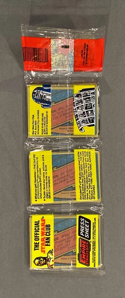 1980 Empire Strikes Back 🔵🟡🔴⚫️ Topps Rack Pack (1) / Star Wars Foto 3 de 4