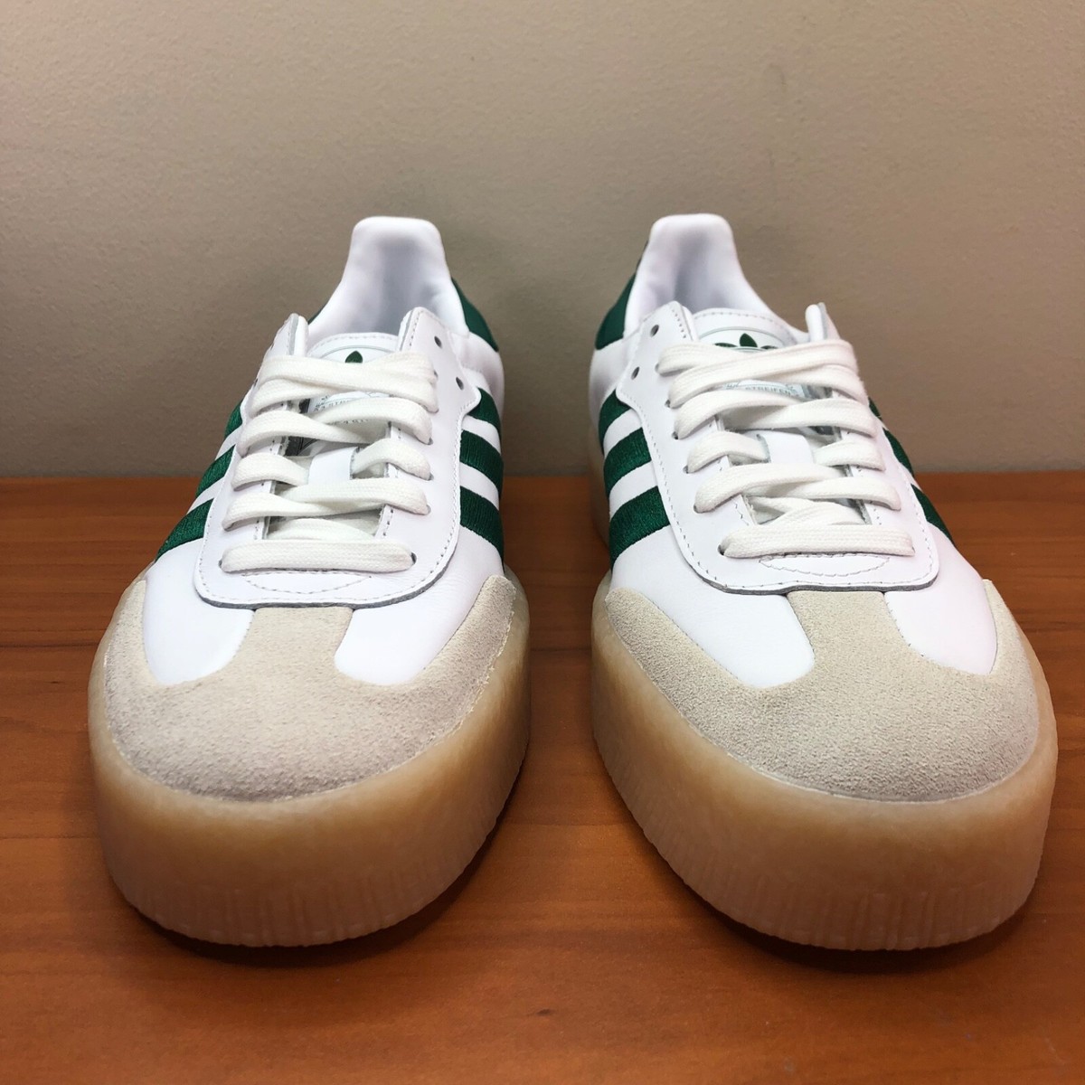 adidas Originals Sambae Leather Sneakers 'White Green Gum' ID0440