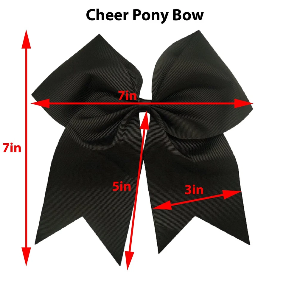 EE. UU. 12 JUMBO 7" Cheer Bow Soporte Cola de Caballo Niñas Grandes Lazos de Pelo Grandes Softbol Foto 4 de 4