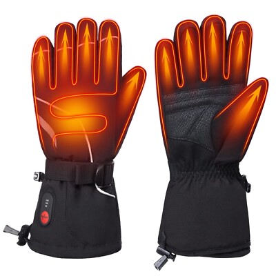 Savior Rechargeable Heated Gloves for Men & Women for Winter Outdoor XXL Black