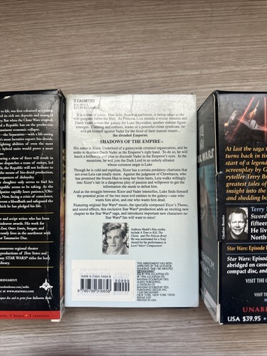 Star Wars Audiobook lot of 3 Cassette Clone Wars, Shadows of the Empire. Phantom - Picture 7 of 8