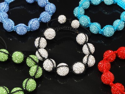 Men's Women's Swarovski Crystal Bracelet 5 Different Colors Available+Free Ship