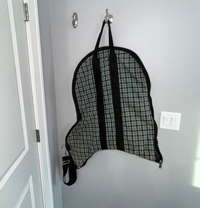 EUC Plaid Eng Saddle & Bridle Padded/Lined Carry Storage Cover Bag Baker-like